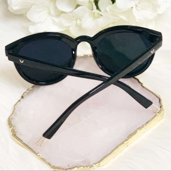 Rose gold mirrored cat eye sunglasses - black - Picture 6 of 7